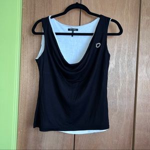 Daisy Fuentes Black & White Cowl Neck Tank Top
• Size Small